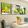 modern Simplicity Restaurant Decorative painting fresh Dining room Hanging picture Hotel table Triptych kitchen fruit Wall painting