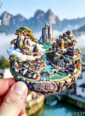 安徽3D浮雕金属文创纪念冰箱贴