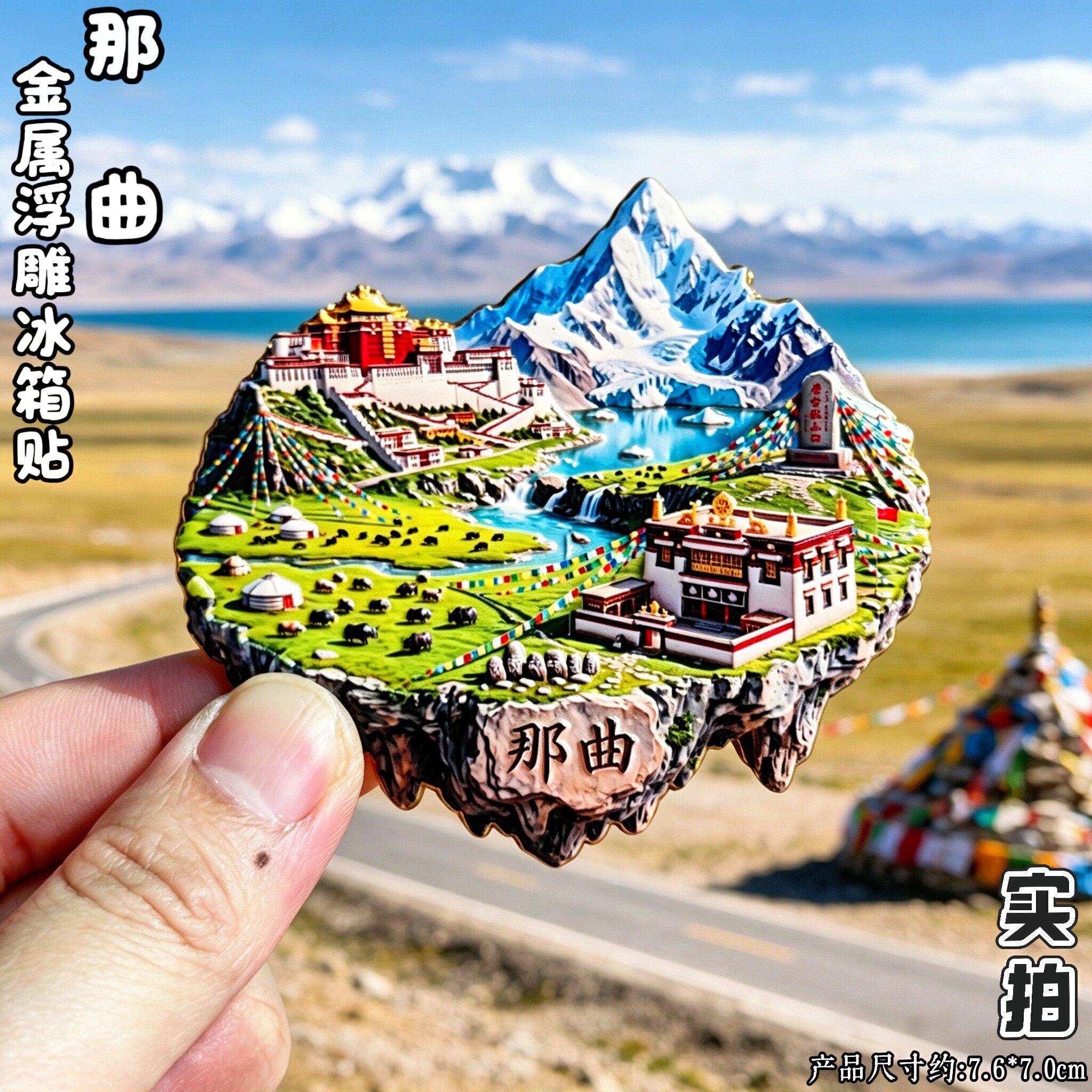 西藏那曲3D浮雕布达拉宫冰箱贴