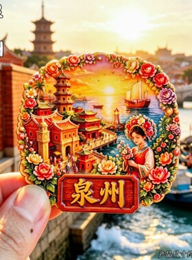 泉州清源山3D浮雕金属冰箱贴