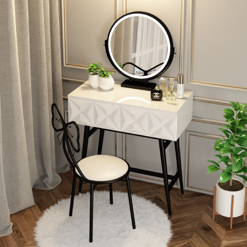 实木北欧轻奢梳妆台卧室现代简约网红ins风小户型化妆桌子铁艺腿在类目 住宅家具, 桌类, 梳妆台/桌中 - 来自Buy2taobao.com提供专业的淘宝代购服务