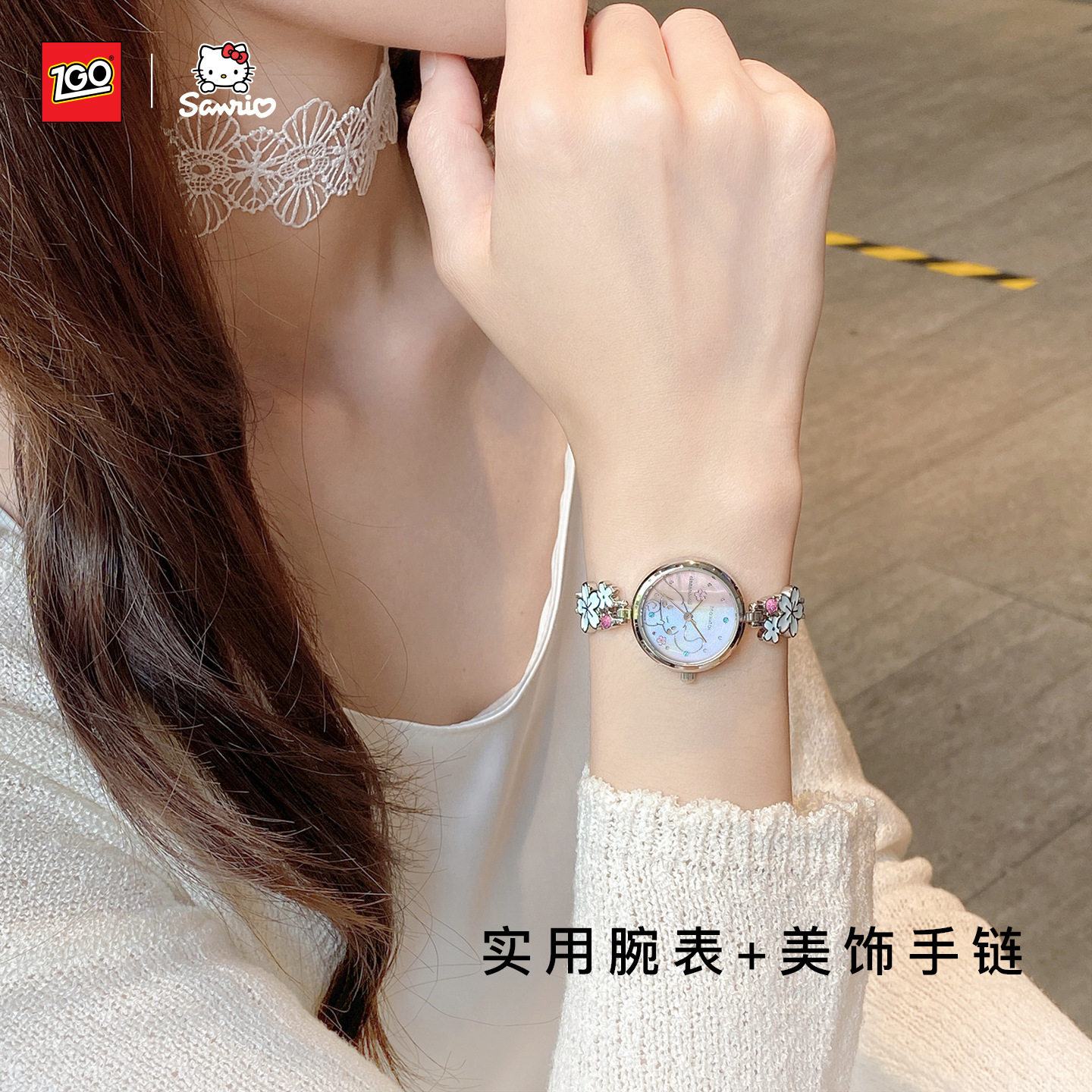 正港玉桂狗手表女ins小众设计手链腕表精致轻奢小表盘学生石英表