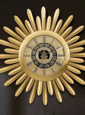 现代轻奢大气钟表壁挂钟客厅家用欧式现代高档装饰大挂表时钟挂墙