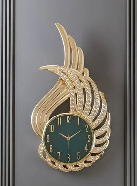 轻奢挂钟客厅家用时尚现代简约大气时钟表新款高档网红石英钟摆件