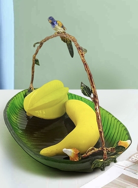 玻璃水果盘客厅玄关办公室轻奢高档零食盘茶几干果糖果盘装饰果盘