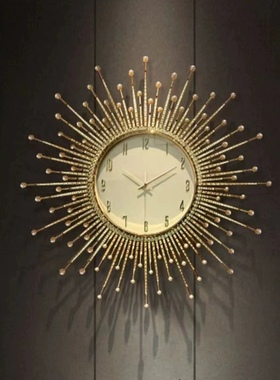 北欧挂钟钟表现代简约皮革钟表客厅挂墙时钟时尚创意装饰品摆件