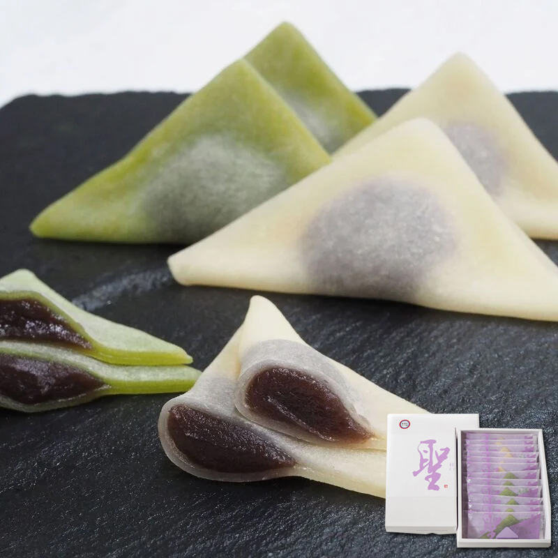 现货秒发日本季节限定圣护院生八桥肉桂抹茶豆沙夹心大福伴手礼盒