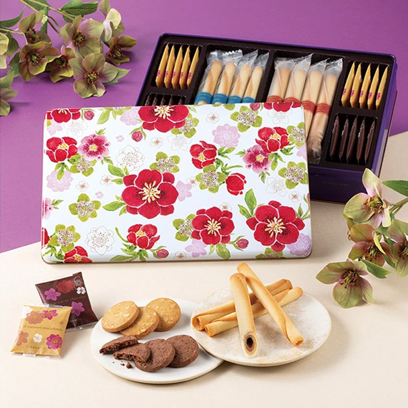 新春限定日本YOKUMOKU手工黄油雪茄巧克力蛋卷饼干礼盒进口零食