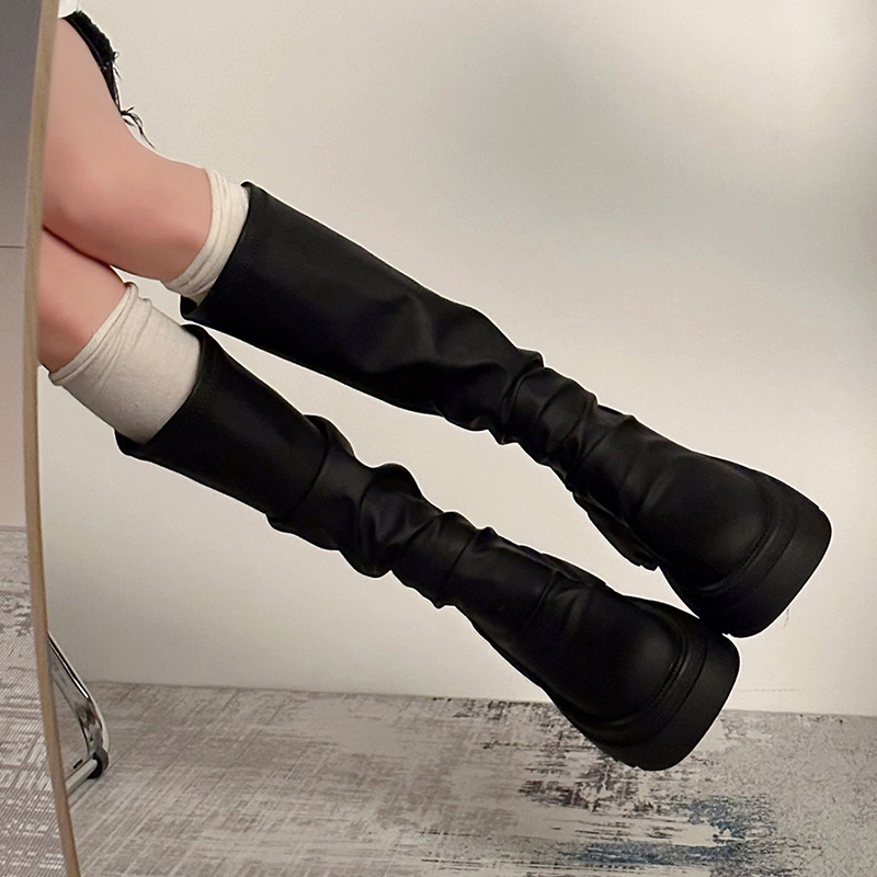 新款骑士靴子今年流行高筒不过膝