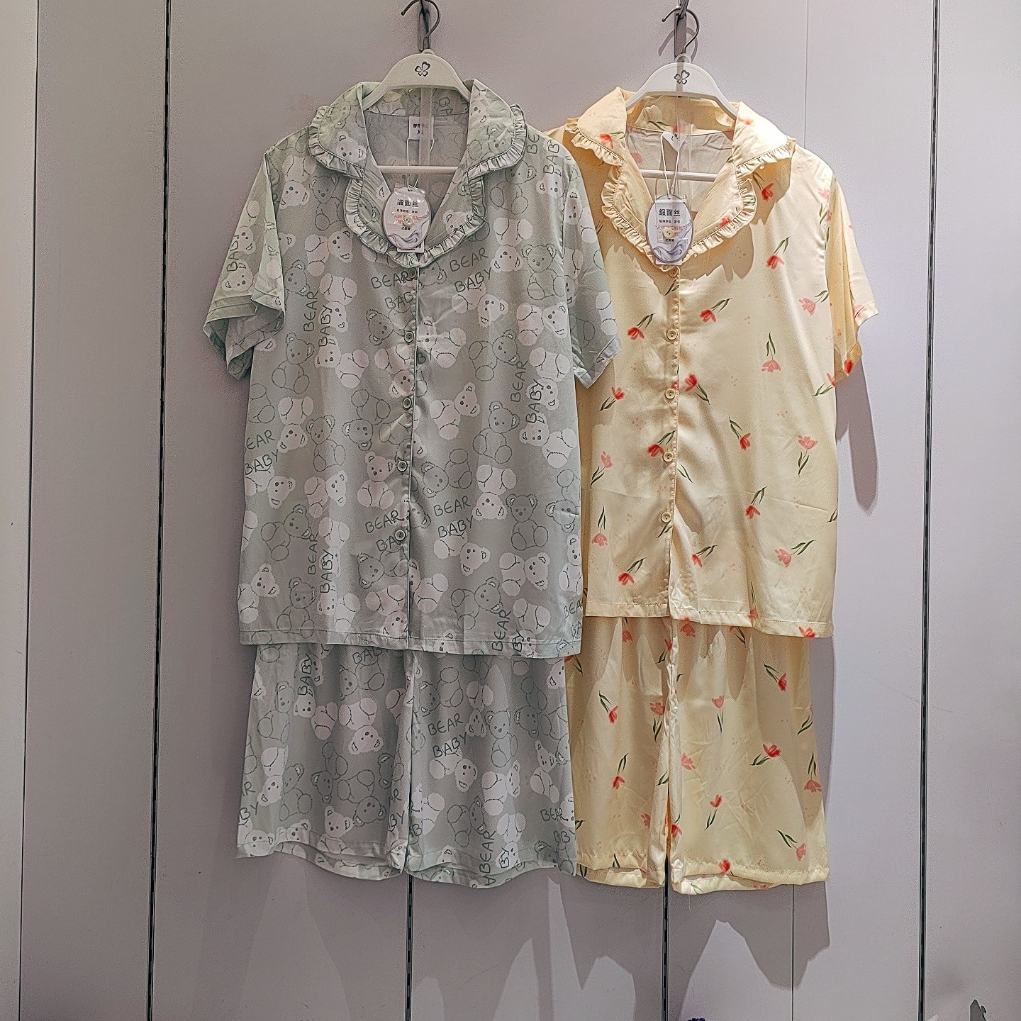 都市丽人新款lh41b7女士锻面丝印花仿真丝柔软舒适凉感速干家居服