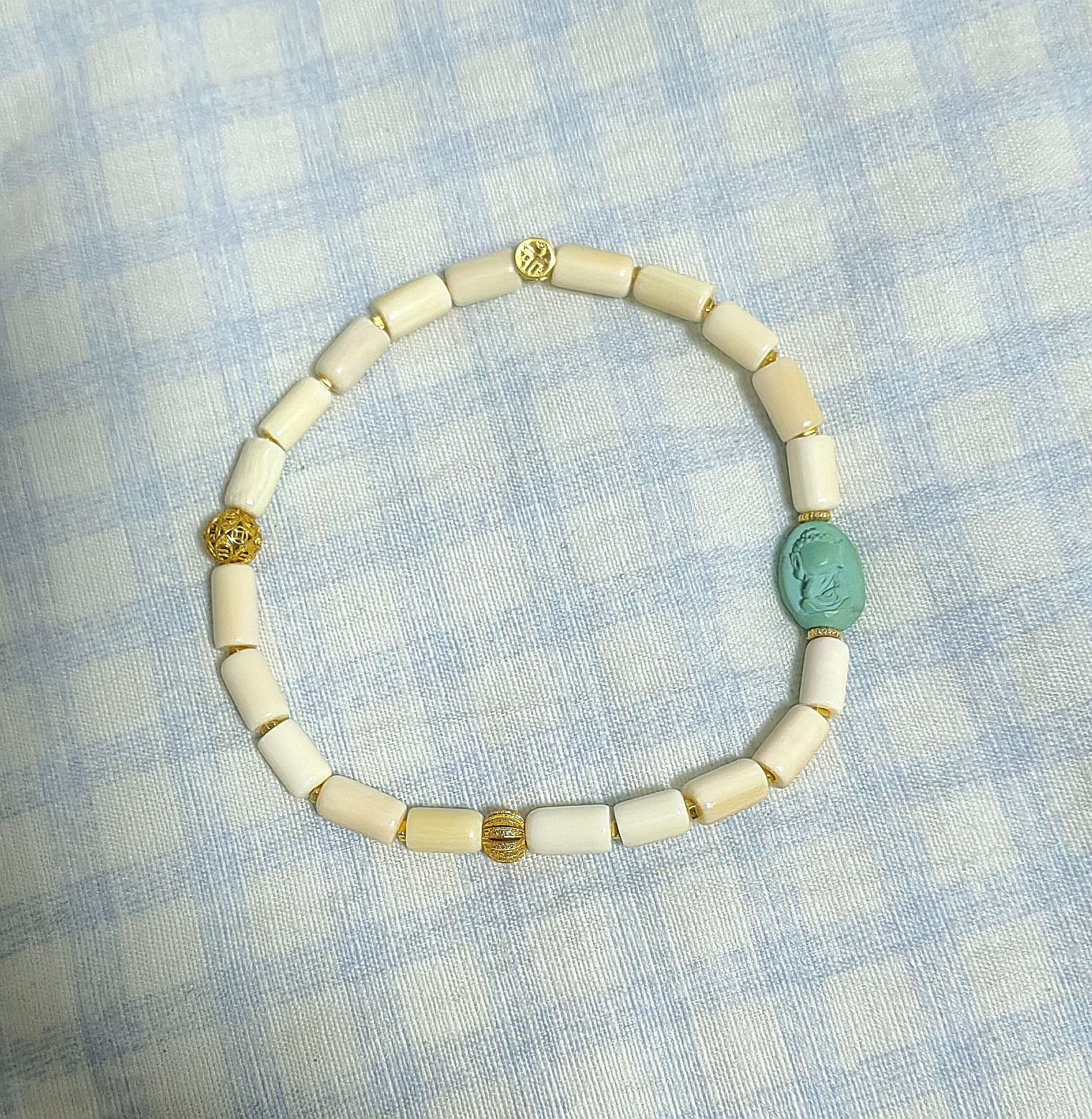 495～天然猛犸象牙手串搭配绿松石雕刻宝宝佛单圈手串,饰品/流行首饰/时尚饰品新,手饰/手串,淘宝优惠券,粉丝福利购,淘宝优惠卷