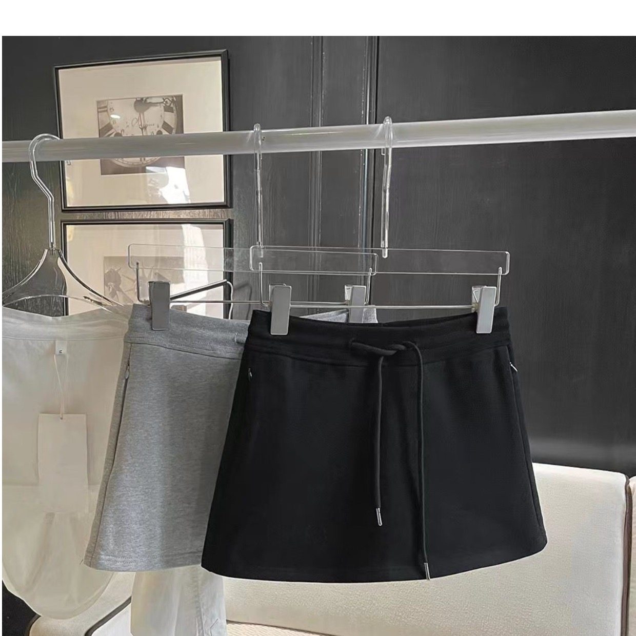 【这是小林呀】休闲运动灰色短裙女a字半身裙韩版包臀卫衣裙裤,女装/女士精品,半身裙,淘宝优惠券,粉丝福利购,淘宝优惠卷