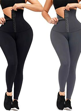 Breasted high waisted tight yoga pants排扣高腰紧身瑜伽九分裤