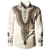 collar men翻领印花长袖 printed sleeved Flip for long top 上衣