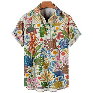 Loose fitting short sleeved printed shirt宽松型短袖印花衬衣