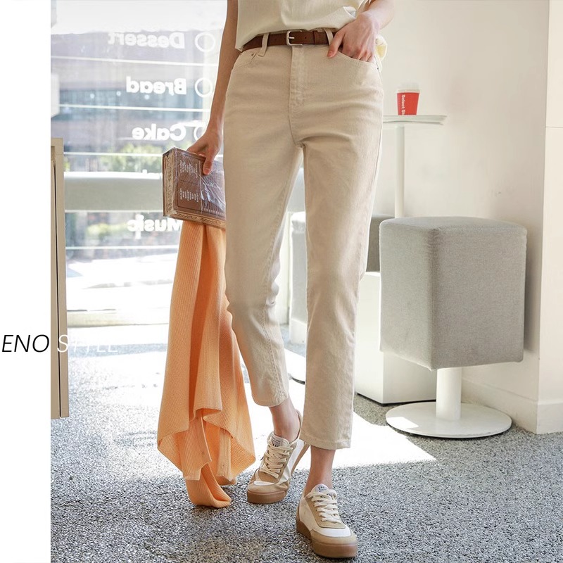 直筒牛仔裤长裤常规棉2025春显瘦