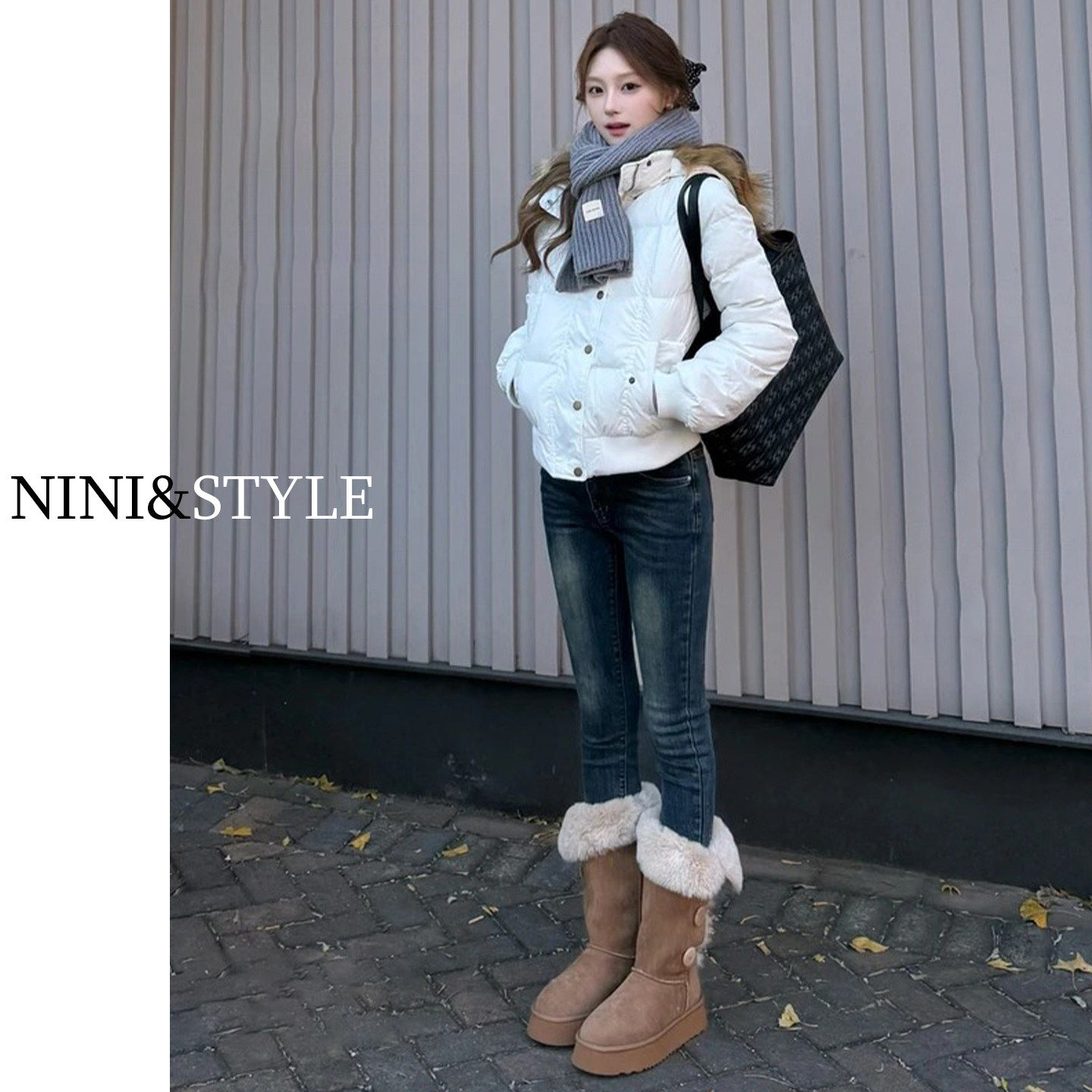 水泥灰加绒紧身牛仔裤女2026年新款春秋高腰修身配靴小脚铅笔裤子,女装/女士精品,牛仔裤,淘宝优惠券,粉丝福利购,淘宝优惠卷