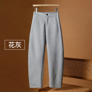 2025新款大码女春秋冬显瘦垂感加绒香蕉弯刀裤空气棉高级感镰刀裤