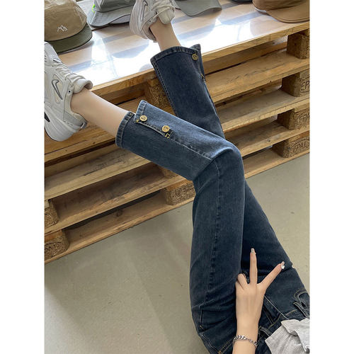 九分直筒牛仔裤女小个子烟管裤秋