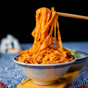 310克 胖哥陕西特产 包邮 带面筋 袋 宝鸡岐山擀面皮凉皮真空包装