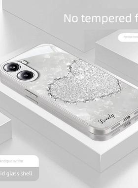 适用于红米Turbo4手机壳4Pro钻石心Turbo3女新款Radmi高端带挂绳Note14全包防摔13Pro+个性化创意12/11玻璃壳