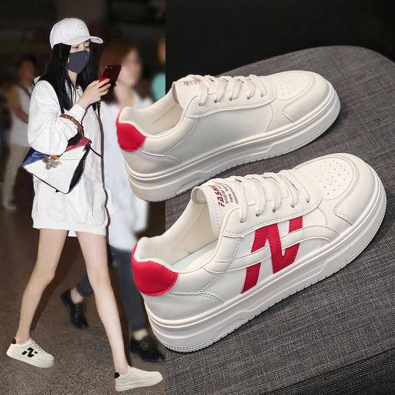 板鞋女款2025新款秋季学生厚底小白鞋配裙子运动鞋子女ins潮百搭