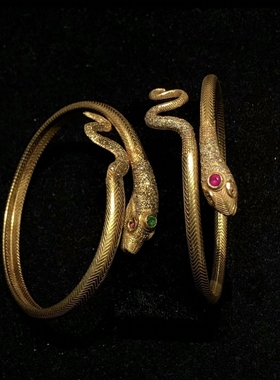 金色埃及法老的宠妃手镯蛇简约气