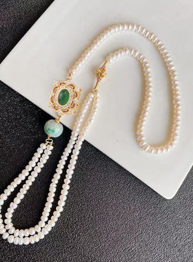 气质典雅珍珠项链显贵气搭配送礼