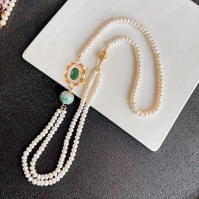 气质典雅珍珠项链显贵气搭配送礼