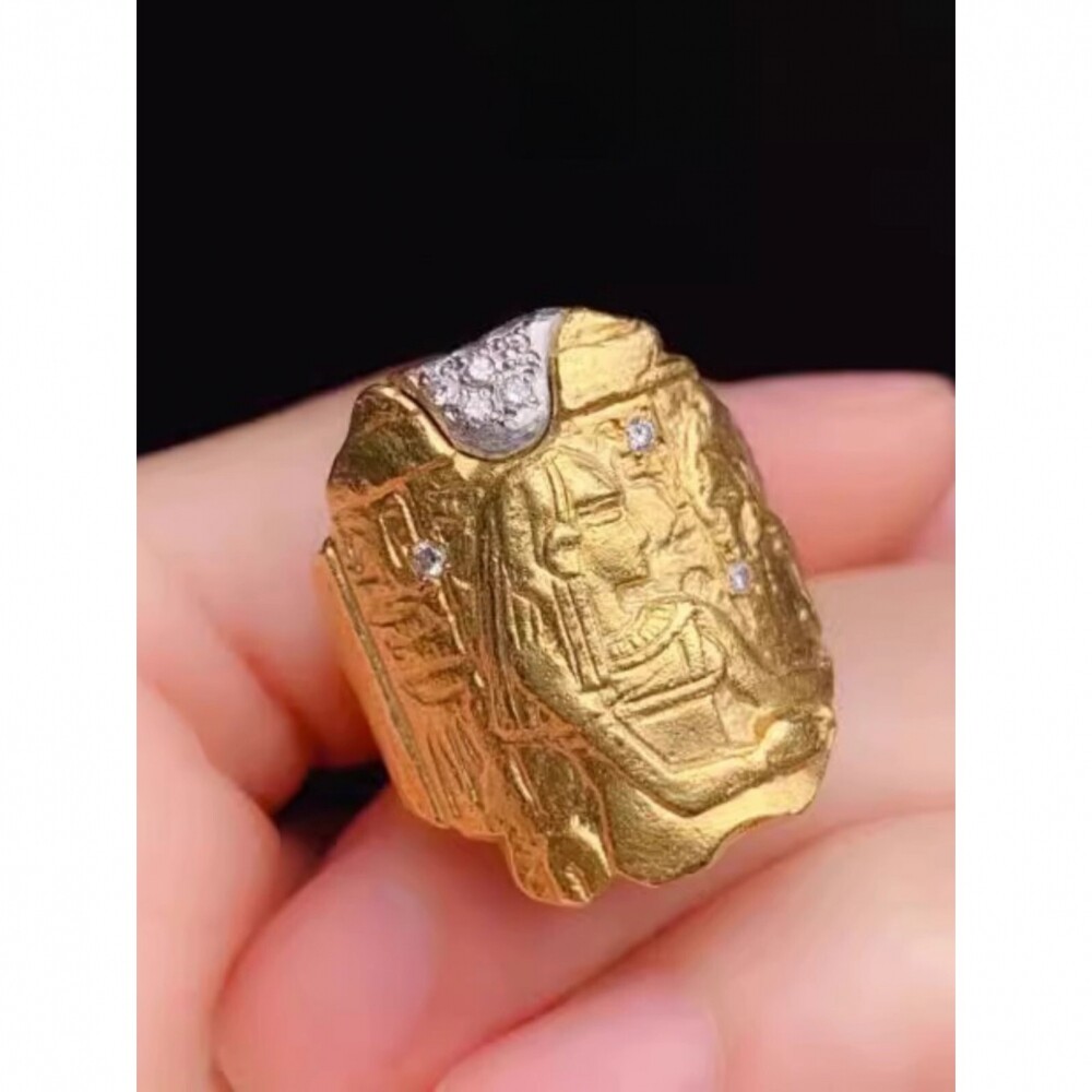 复古中古回流珠宝镀18K金雕刻法