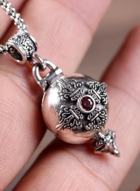 尼泊尔嘎乌盒可打开装东西项链空