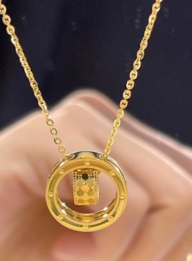 2025新款黄金色鱼鳞小蛮腰项链吊