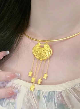 小红书同款平安锁项圈轻百搭气质