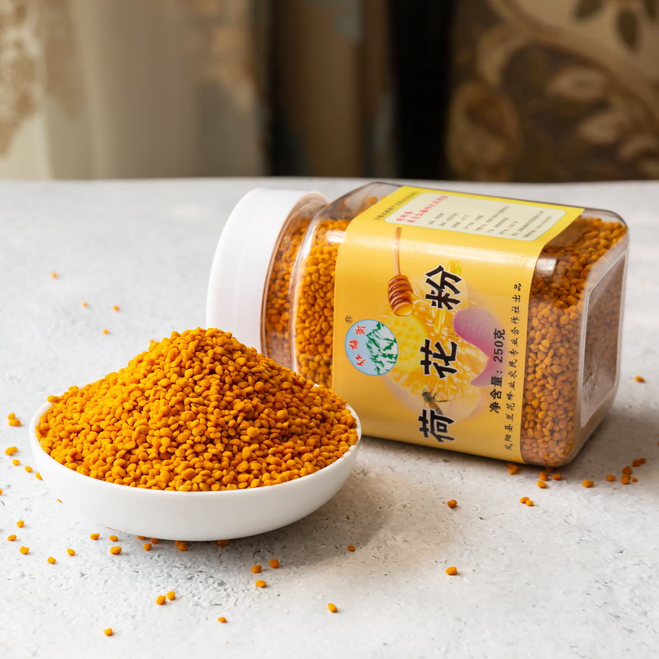 红梅岭纯正天然无添加农家自产野生食用荷花粉广昌直采蜂花粉祛湿