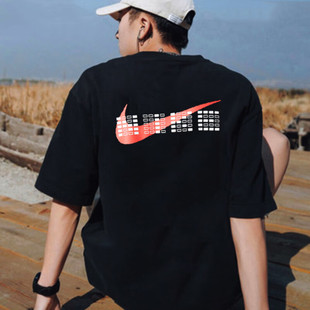 Nike/耐克满分全对短袖中高考红色对勾T恤男士纯棉休闲半袖HF6594