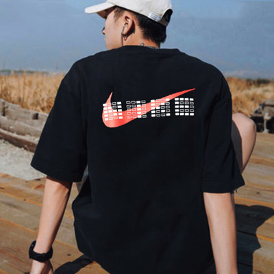 Nike/耐克满分全对短袖中高考红色对勾T恤男士纯棉休闲半袖HF6594