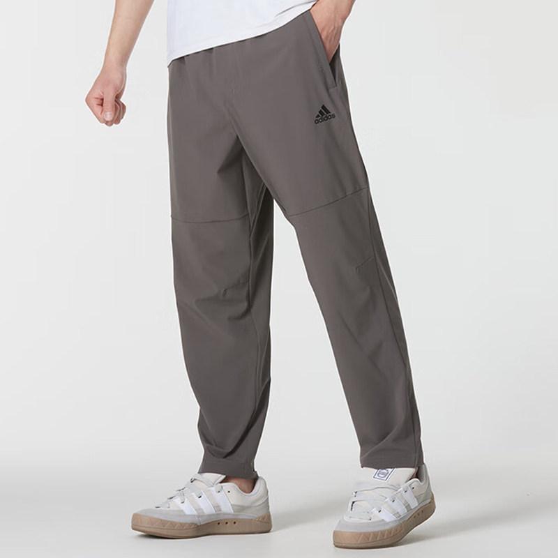 Adidas薄款长裤男夏季新款梭织运动裤骑行透气直筒男裤子IT3982