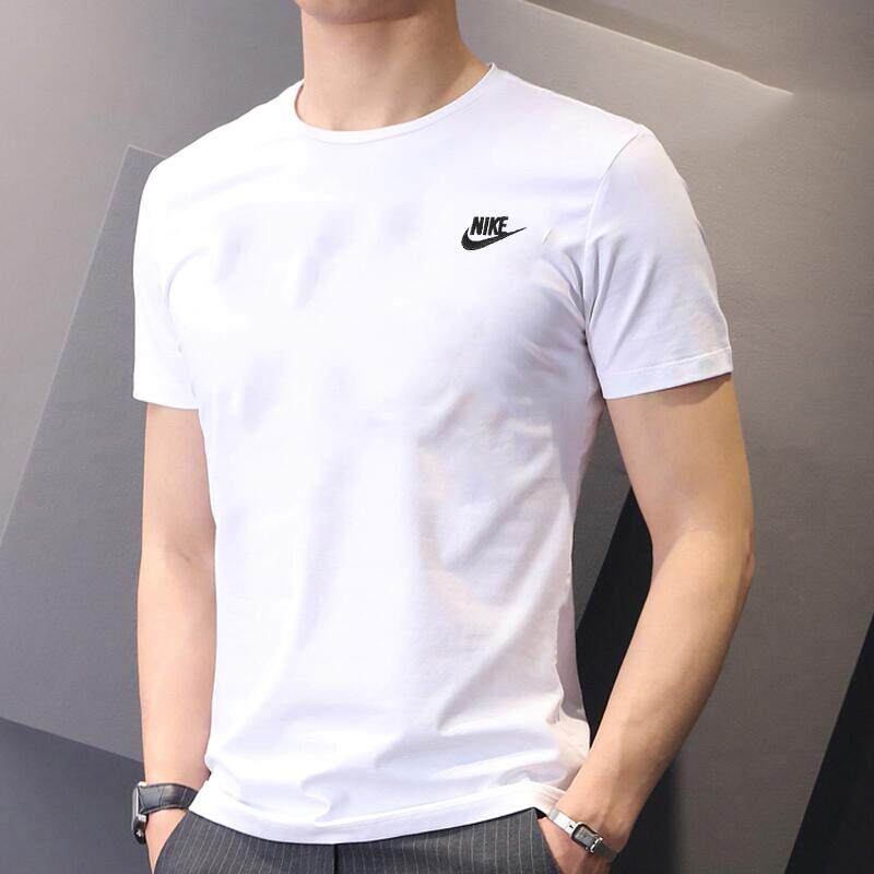 Nike/耐克白色T恤男上衣2025夏新款棉质透气训练短袖运动服AR4999