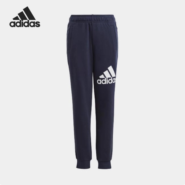 Adidas/阿迪达斯官方正品Essential大童字母印花束脚长裤HR6383