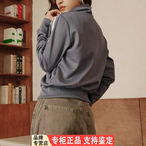 Adidas/阿迪达斯正品三叶草女士户外立领短款经典运动外套KB4516