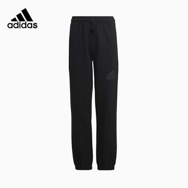 Adidas阿迪达斯童装2024秋新款裤子男大童运动休闲针织长裤HR6286
