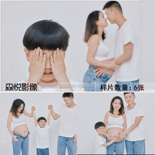 2022影楼孕妇照全家福亲子样片客样照S503
