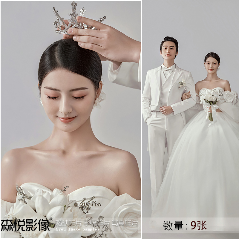 2023新款影楼工作室高端室内古典婚纱照样片样照s352