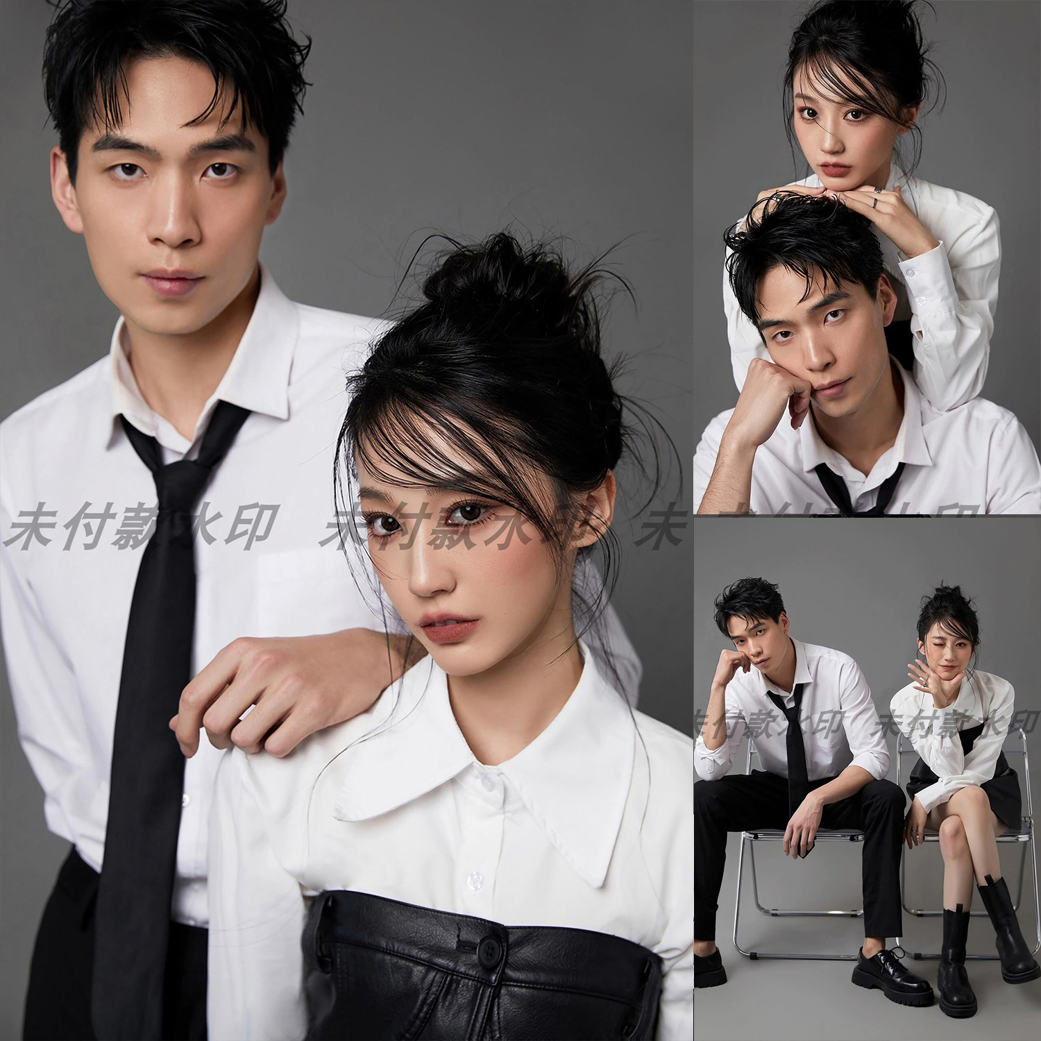 影楼工作室内景主题情侣照样片客样片F2035