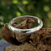 民雕小匠 厚窄手镯哑光泥鳅背足银999手镯定制活口闭口银镯子定制