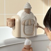 儿童仿真冰淇淋泡泡制造机益智玩具冰激凌过家家套装 婴儿男女孩子