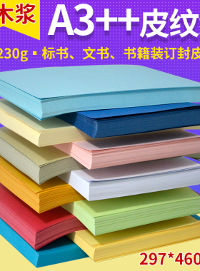 230克A3++皮纹纸凹凸纹100张装订封皮纸封面纸彩色标书封皮平纹纸