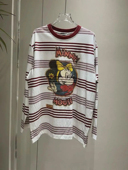 赔钱清仓 T恤上衣 趣味卡通米妮印花条纹女长袖 最后几件 时尚