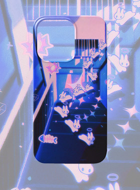 复古蒸汽波星星兔子菲林手机壳