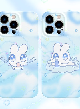 y2k兔子天使情侣手机壳适用iPhone17promax苹果16菲林13蓝色14小米15可爱oppo华为mate70荣耀P80红米vivox200